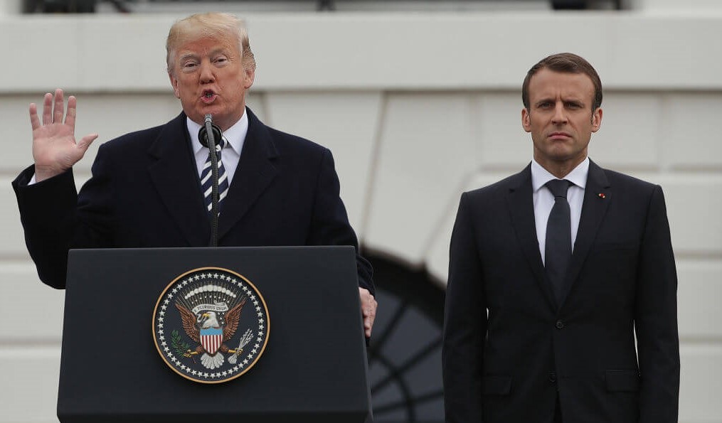 Trump Tees Off on Macron: ‘They Were Starting to Learn German in Paris’
