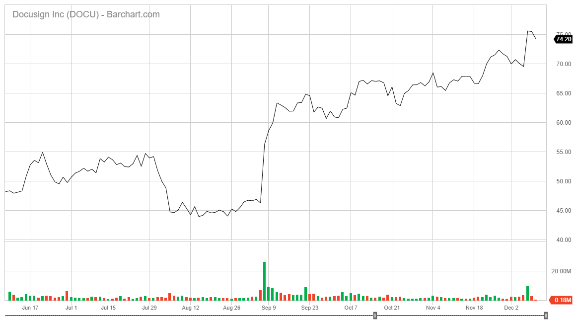 Docusign Inc. stock chart