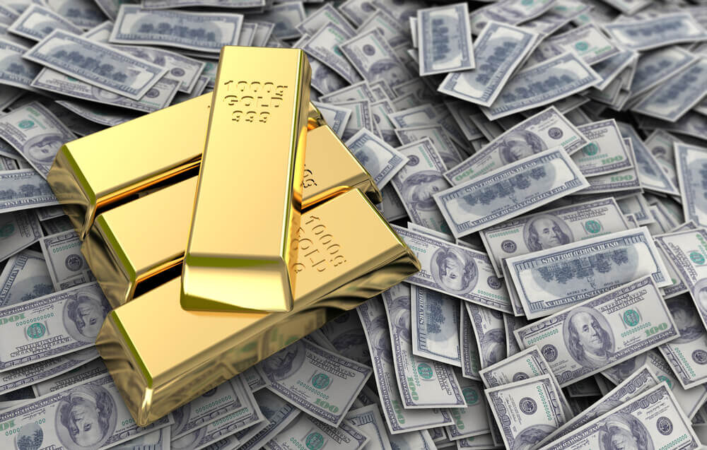 gold vs. dollar gold price action gold mining stocks gold surge Newmont stock dividend