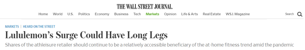 Lululemon stock
