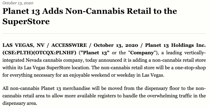 planet 13 non cannabis