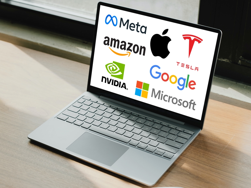 Picture of big tech on computer screen Mag 7