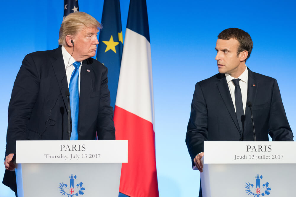 Trump Macron climate change Paris Agreement