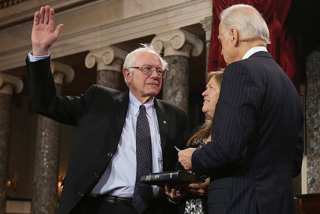 Joe Biden Bernie Sanders trade