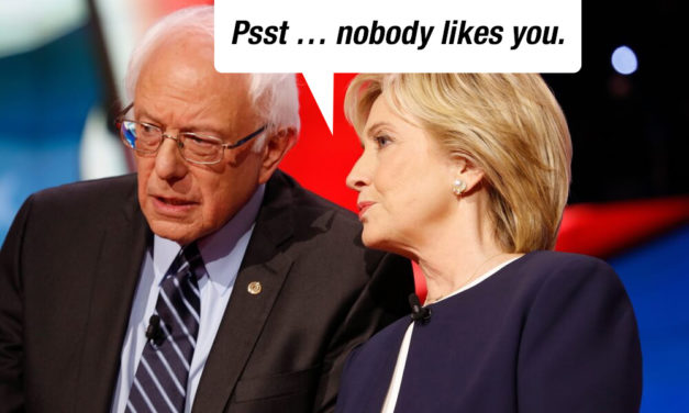 Pot, Meet Kettle: Hillary Blasts Bernie as ‘Career Politician Nobody Likes’